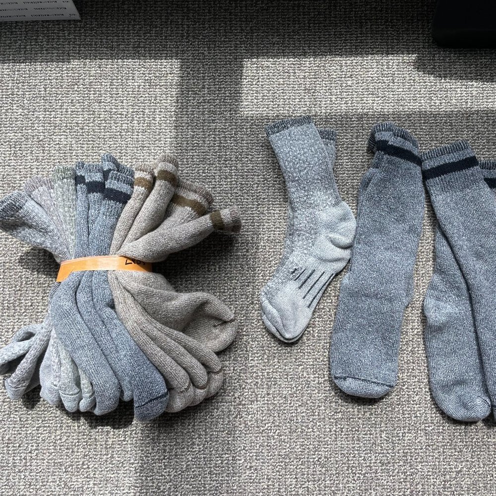 Bundle of 10 Pairs of Heavyweight Wool Socks